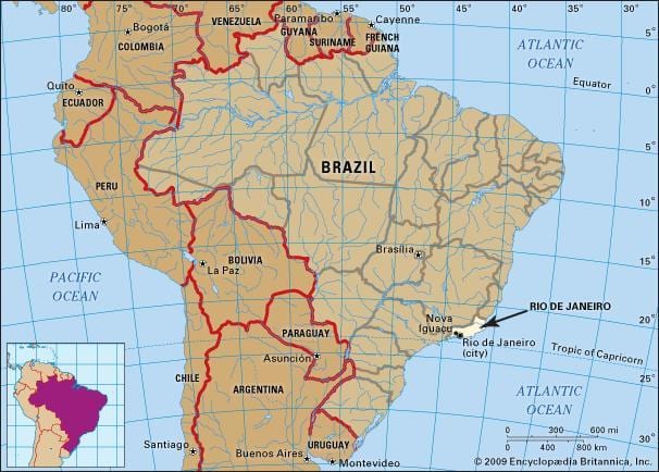 gdzie jest Rio de Janeiro znajduje się na mapie