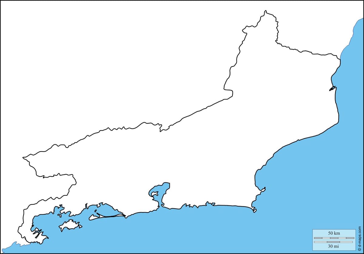 Rio de Janeiro mapa konturowa