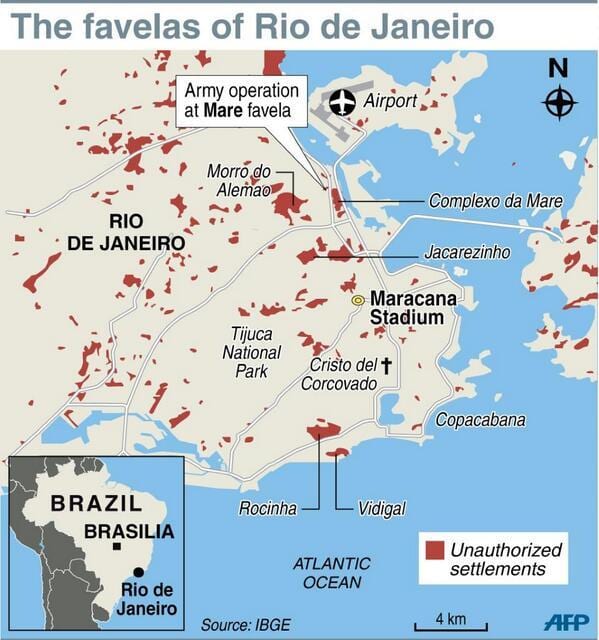 karty фавел Rio de Janeiro