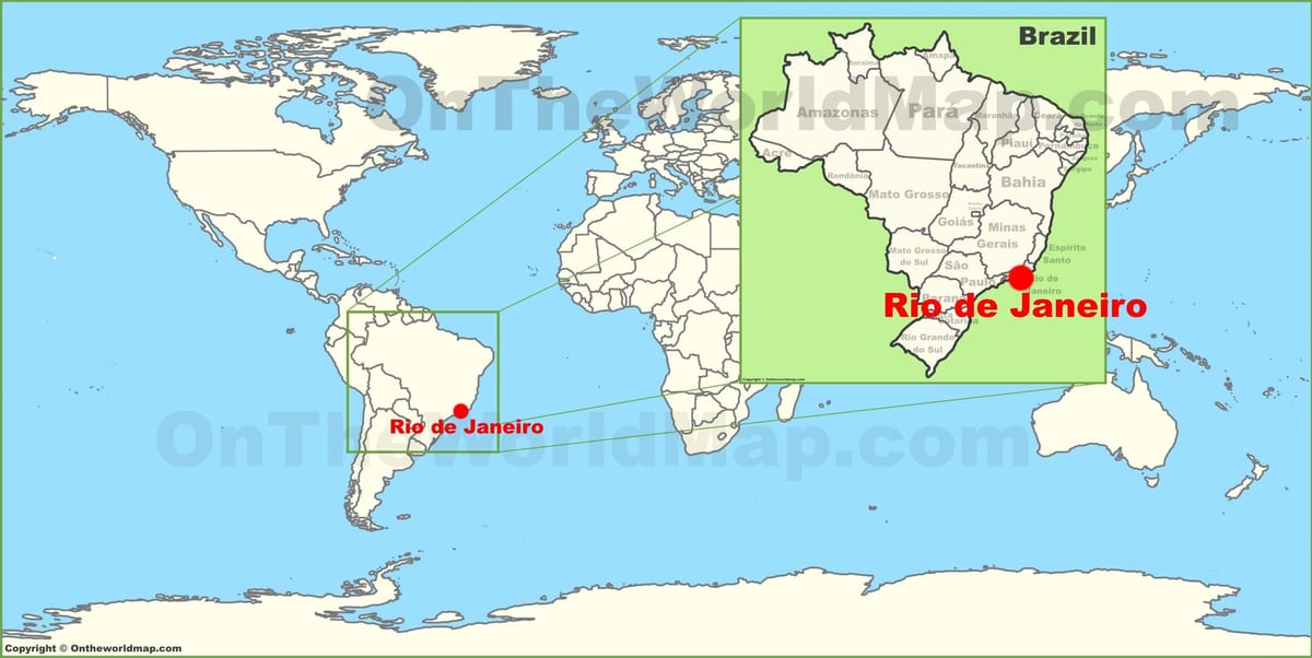 gdzie jest Rio de Janeiro na mapie świata