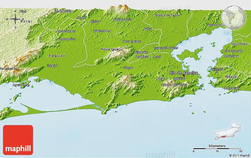 mapa geograficzna Rio