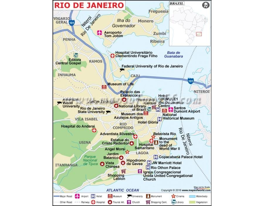 Rio de Janeiro mapa sklepu