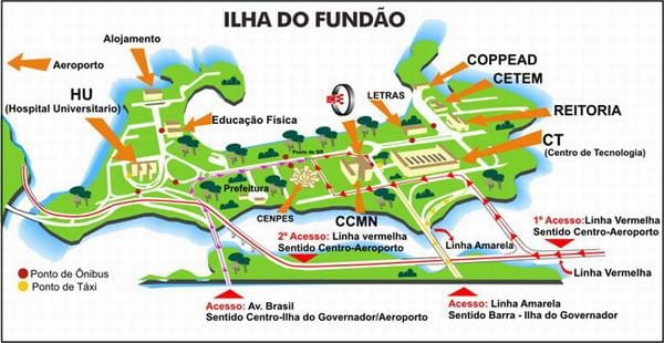 Rio de Janeiro szkolnej mapie