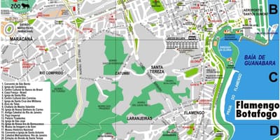 Mapa centrum miasta Rio de Janeiro