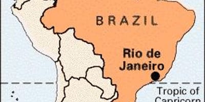 Rio de Janeiro w Brazylii mapa