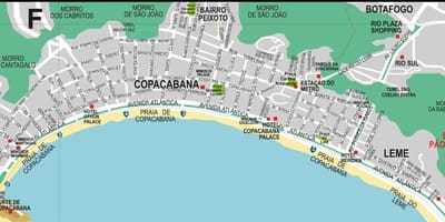 Copacabana Rio de Janeiro mapie