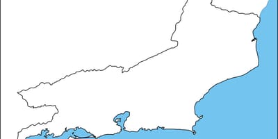 Rio de Janeiro mapa konturowa
