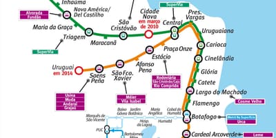 Schemat metra w Rio de Janeiro