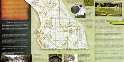 Mapa ogrodu botanicznego w Rio de Janeiro 