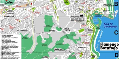 Rio de Janeiro pomnik mapie