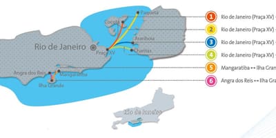 Rio de Janeiro na mapie łodzi