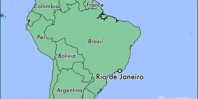 Mapa Rio de Janeiro, Brazylia