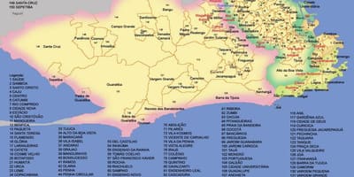 Mapa Rio de Janeiro obszary