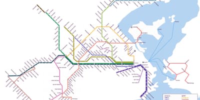 Transportu publicznego mapie Rio de Janeiro