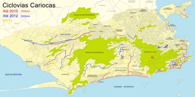 Rio de Janeiro roweru mapie