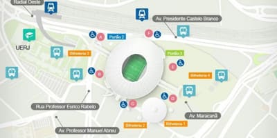 Rio de Janeiro stadion mapie