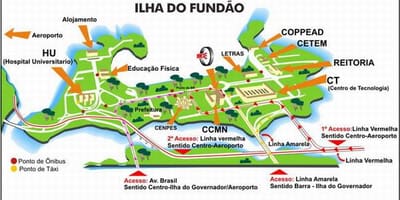 Rio de Janeiro szkolnej mapie